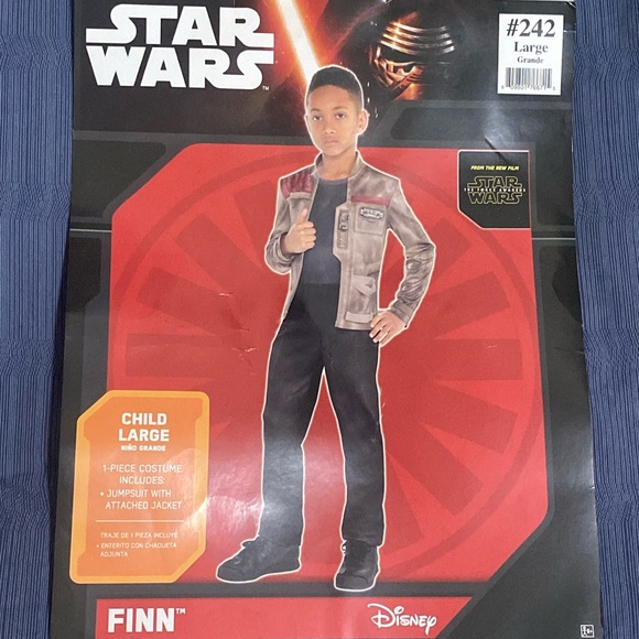 Star Wars Other - Star Wars The Force Awakens Finn Deluxe Child Costume Jumpsuit Size Large